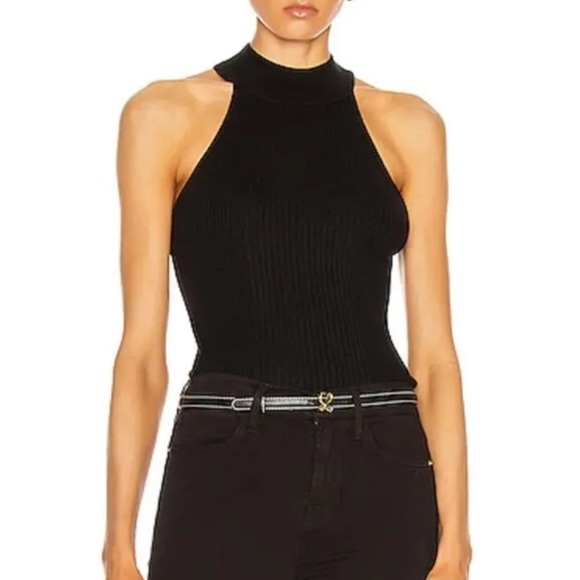 FRAME Luxe Halter Sweater in Black size L - Picture 1 of 10